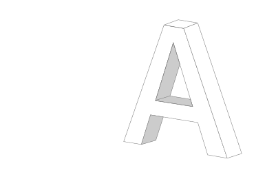 3 dimensionale Illustration des Buchstaben A